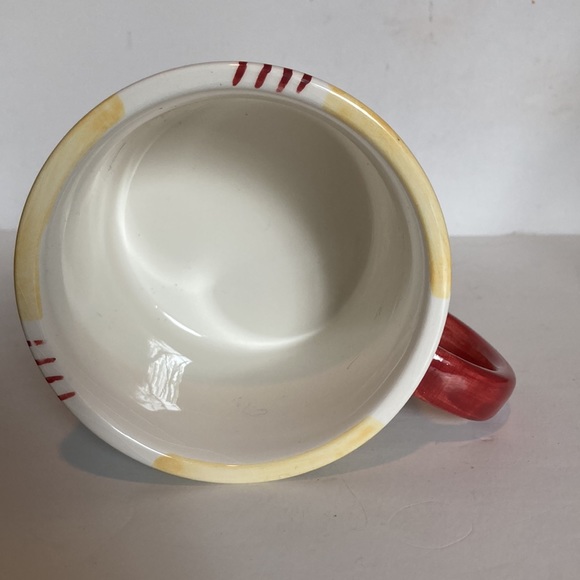 Eddie Bauer Home Cheer Red Yellow Stocking Coffee Tea Mug Cup Large 16 oz - Picture 9 of 11